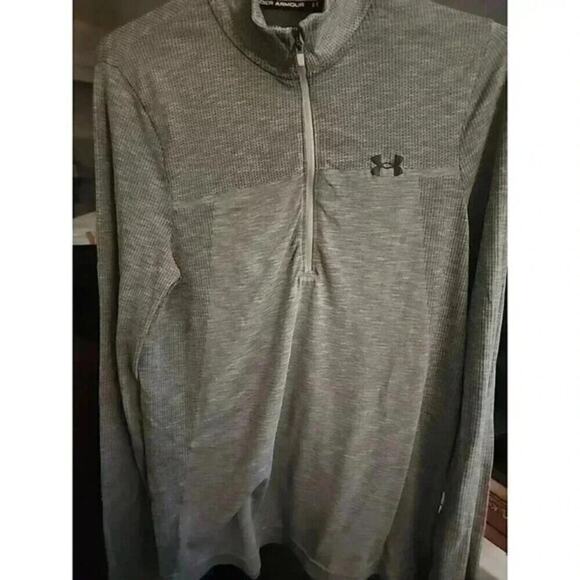 Under Armour Seamless 1/2 Zip Long Sleeve Shirt Men's Fitted Sz M Excellent CR2 - Picture 1 of 7